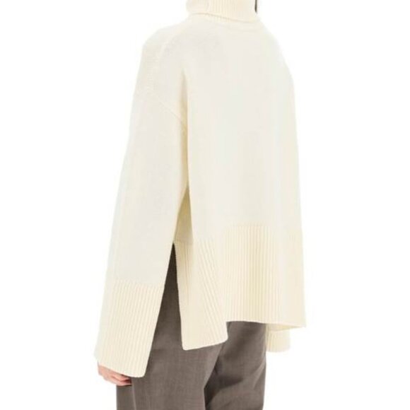 Toteme Signature Wool and Cotton Turtleneck, Cream, XS - Picture 3 of 12